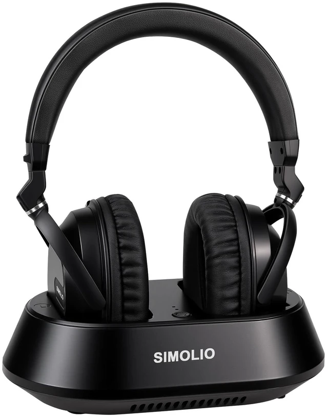 Main image of SIMOLIO TV Headphones Wireless for Seniors with Bluetooth & Charging Dock