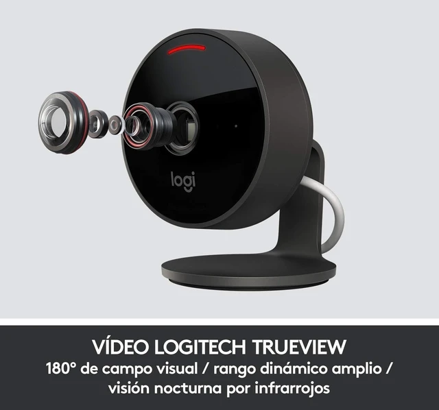 Alt view image 4 of 5 - Logitech Circle View Weatherproof Wired Home Security Camera with Logitech TrueView Video, 180 Wide Angle, 1080p HD, Night Vision, 2-Way Audio, Tilt Encrypted, Apple HomeKit Secure Video