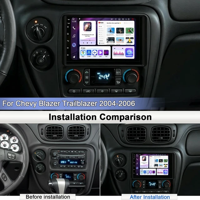 Alt view image 2 of 5 - 7" Double Din Car Stereo Radio for Chevy Blazer Trailblazer 2004-2006