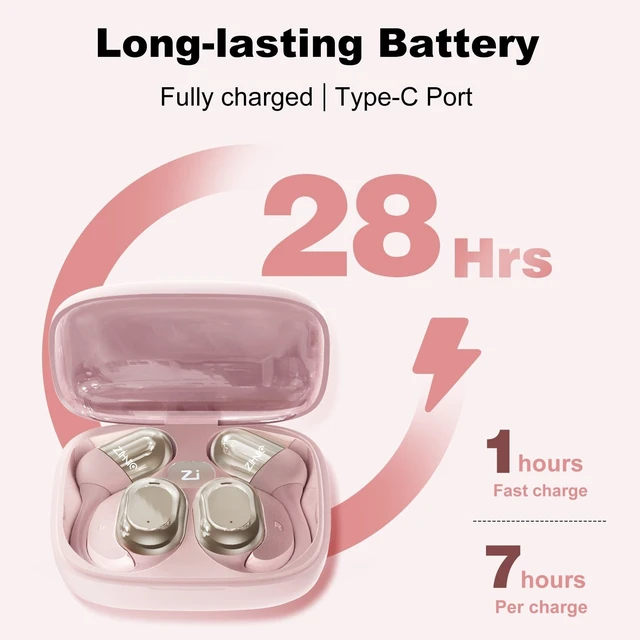 Alt view image 2 of 5 - ZIHNIC Wireless Bluetooth Earphones Cmfortable Ear Hooks IPX5 iOS Android