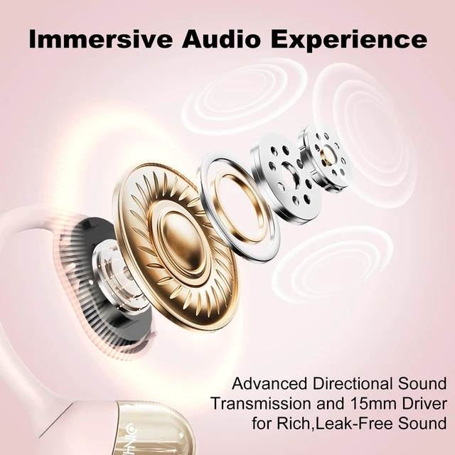 Alt view image 5 of 5 - ZIHNIC Wireless Bluetooth Earphones Cmfortable Ear Hooks IPX5 iOS Android