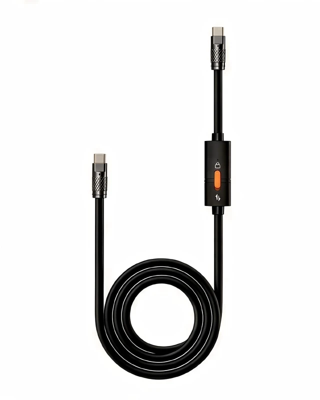 Main image of USB-C Data Blocker Cable 120W Silicone Fast Charging Cable 3.3ft, Orange