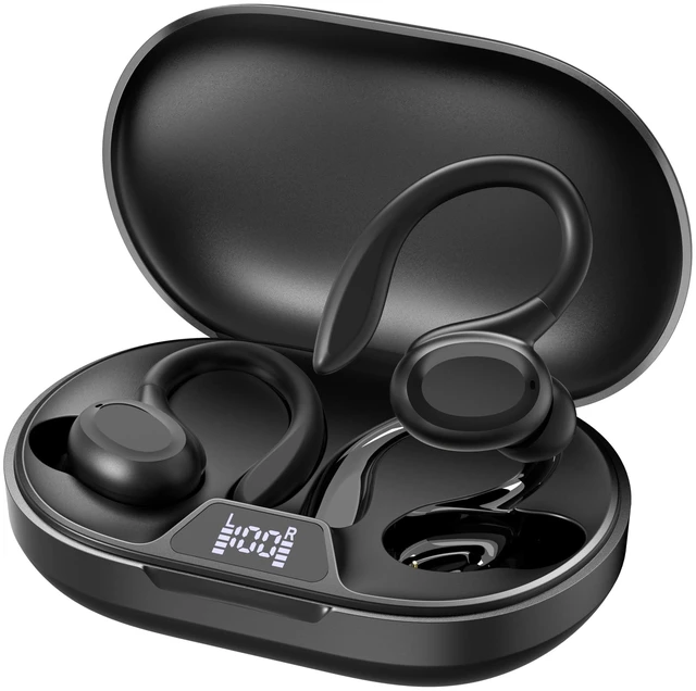 Main image of CGWSHZGD Bluetooth 5.4 Wireless Earbuds, 42H Playtime with LED Digital Display, Open Ear Hooks with Secure Fit, HiFi Sound, ENC Mic, Touch Control, IPX7 Waterproof for Sports & Workouts