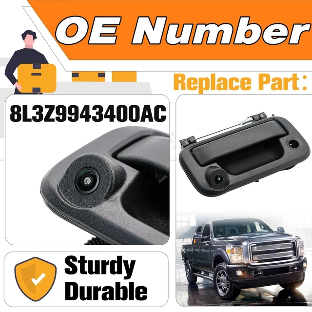 Alt view image 3 of 5 - Backup Camera Tailgate Handle Compatible with 2005-2014 Ford F150, 2008-2016 F250 F350 F450 F550 Super Duty, 2007-2010 Explorer, 2006-2008 Lincoln 170 Viewing Angle Replaces# 8L3Z9943400AC
