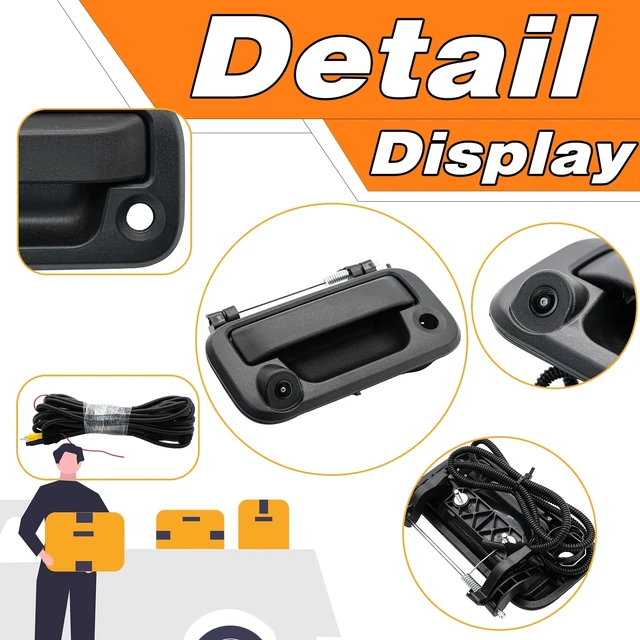Alt view image 4 of 5 - Backup Camera Tailgate Handle Compatible with 2005-2014 Ford F150, 2008-2016 F250 F350 F450 F550 Super Duty, 2007-2010 Explorer, 2006-2008 Lincoln 170 Viewing Angle Replaces# 8L3Z9943400AC
