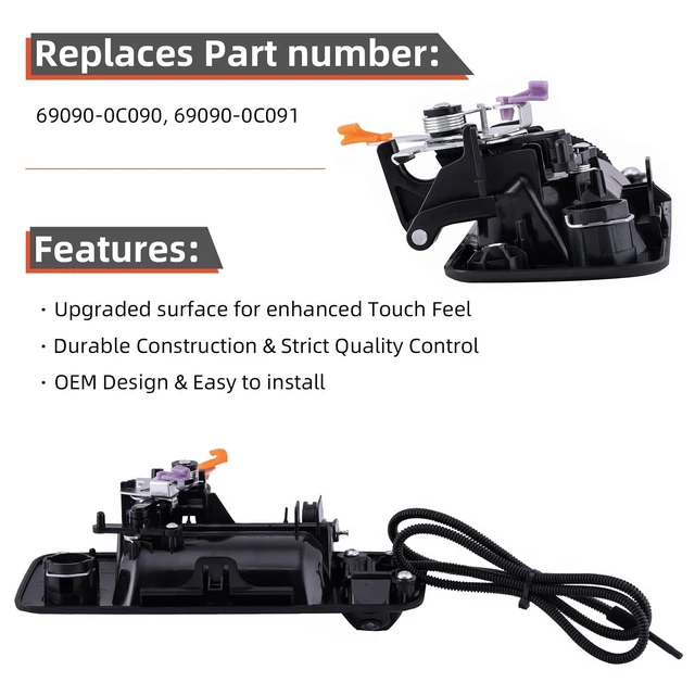 Alt view image 4 of 5 - DEAL AUTO ELECTRIC PARTS Tailgate Handle Backup Camera w/Key Hole