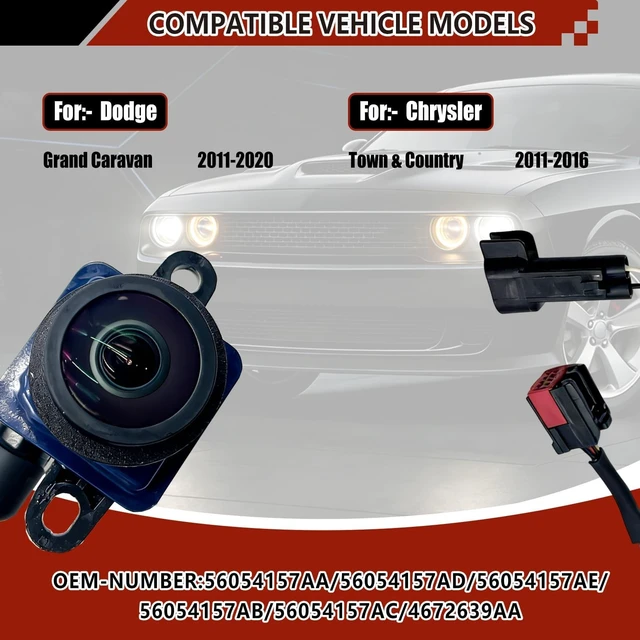 Alt view image 2 of 5 - Wturgiaiss 56054157AA Back Up Rear View Camera for Dodge/Chrysler