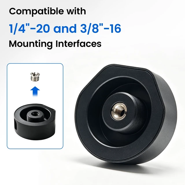 Alt view image 4 of 5 - 2-in-1 Clamp Mount Adapter Compatible with Starlink Mini 2026/2025 Flat Mount and 2024 Pipe Adapter, 1/4"-20 and 3/8"-16 Threads for RV, Pole, Yacht, Camper and Guardrail