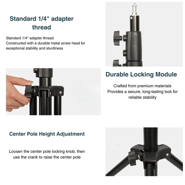 Alt view image 5 of 5 - Fotoleey 9.19 FT Aluminum Alloy Tripod for Xbotgo Falcon,Chameleon, Lights