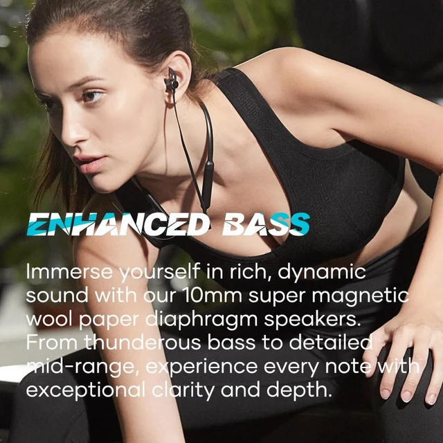 Alt view image 5 of 5 - WAVEFUN Neckband Bluetooth Headphones, Flex Pro Wireless Earbuds Deep Bass in-Ear Wireless Headphones Neckband with Gaming Mode,Clean Calls,Quick Charging 12Hours Playtime,Group Sound Mo
