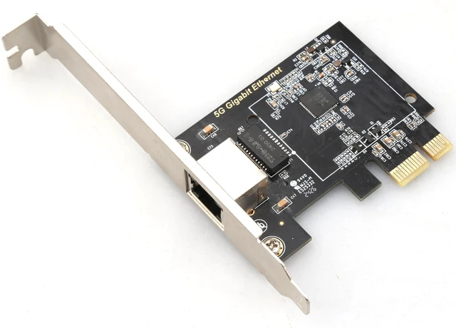 Alt view image 2 of 4 - Tenext Realtek Chipset 5 Gigabits Gbps PCIe PCI Express Ethernet Network Interface Card Adapter with Low Profile Bracket for Desktop PC/Mac(No Software)