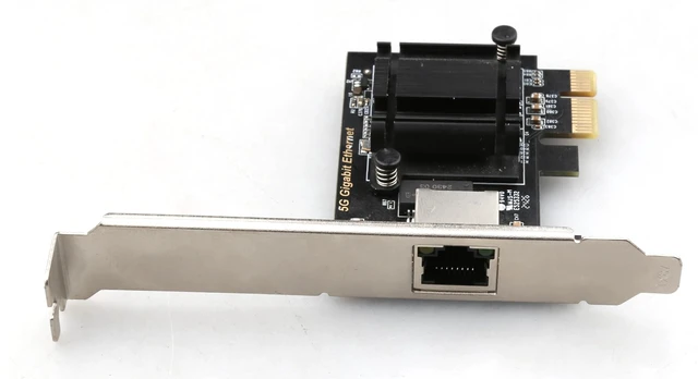 Alt view image 4 of 4 - Tenext Realtek Chipset 5 Gigabits Gbps PCIe PCI Express Ethernet Network Interface Card Adapter with Low Profile Bracket for Desktop PC/Mac(No Software)