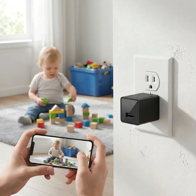 Alt view image 4 of 5 - Hidden Camera 1080P WiFi Indoor Security Cam Motion Detection App Live View