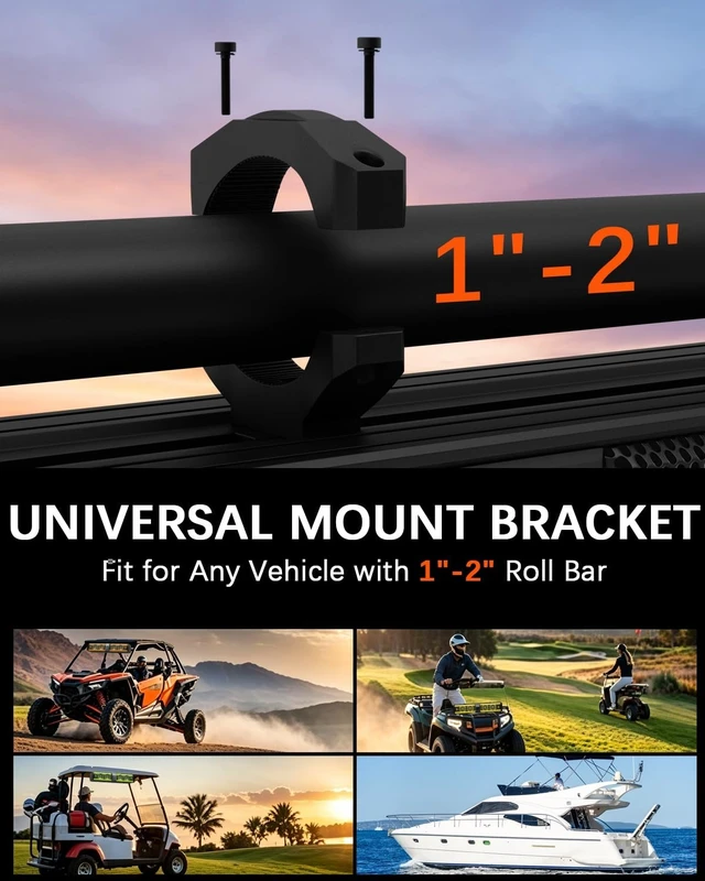 Alt view image 5 of 5 - KORBROS UTV Sound Bar Bluetooth Waterproof Golf Cart Speaker for ATV, Boat