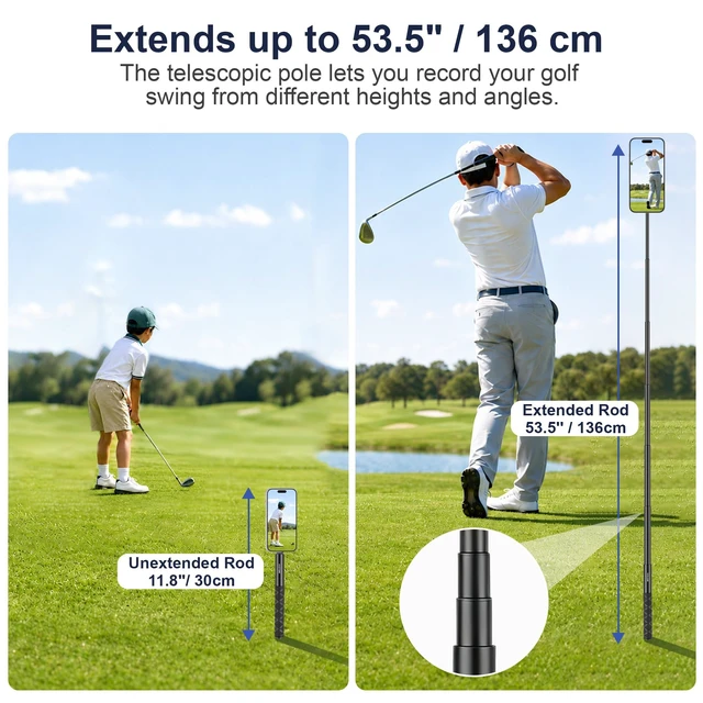 Alt view image 5 of 5 - YUTILLENS Golf Monopod, Magnetic Phone Stand for Golf Swing Recording