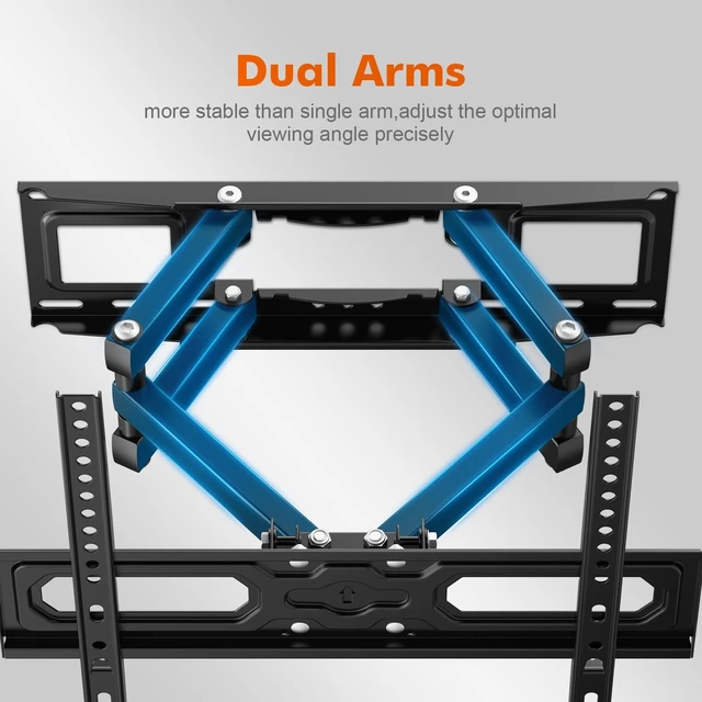Alt view image 2 of 5 - GRIFEMA Full Motion TV Wall Mount for 26-65 in TVs or Monitor, Swivel Tilt