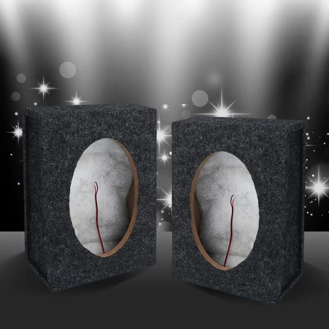 Alt view image 4 of 5 - GEFEDESUL 4 Pcs Angled Style Car Audio Speaker Box, 9.25 x 4.7 x 12.2 Inch Solid Built Automobile Van Casing for Vehicle Sound System Installation