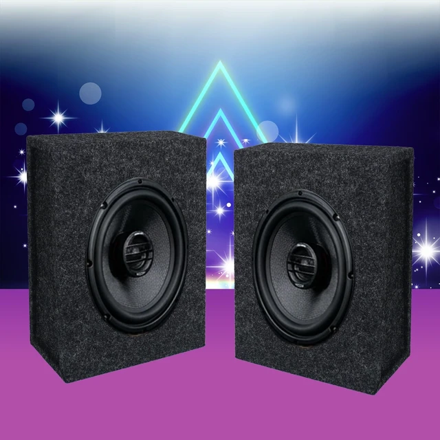 Alt view image 5 of 5 - GEFEDESUL 4 Pcs Angled Style Car Audio Speaker Box, 9.25 x 4.7 x 12.2 Inch Solid Built Automobile Van Casing for Vehicle Sound System Installation
