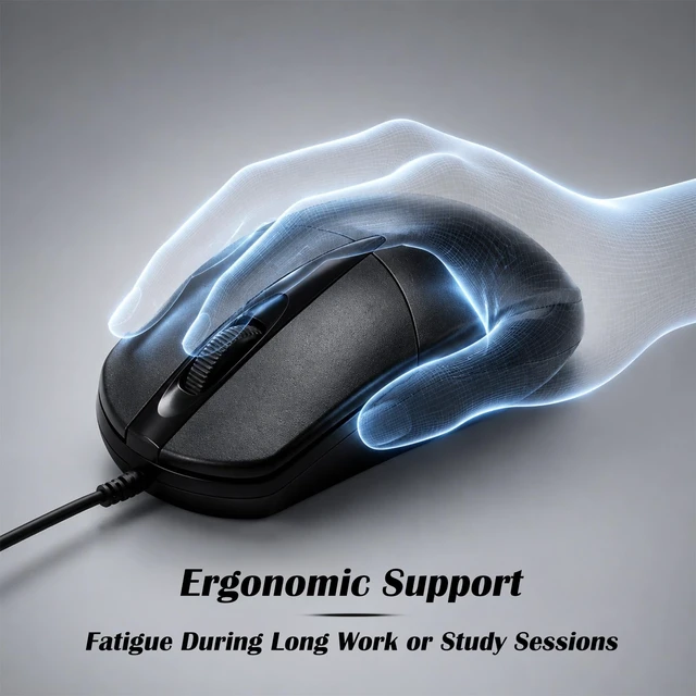 Alt view image 4 of 5 - WYQQXZYKJ 30 Pack Wired USB Silent Computer Mouse Bulk, 3 Button 1000 DPI Corded Mice for Laptop Desktop Home Office School Lab PC Gaming
