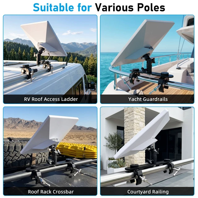 Alt view image 5 of 5 - Lanasz Foldable Pipe Adapter Compatible with Starlink Mini Mount