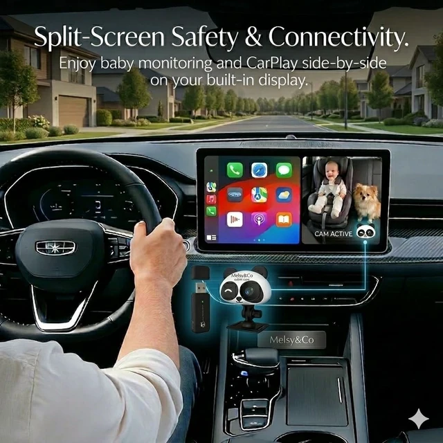 Alt view image 5 of 5 - Melsy&Co Cabin Care Baby Car Camera CA520 with Panda Design