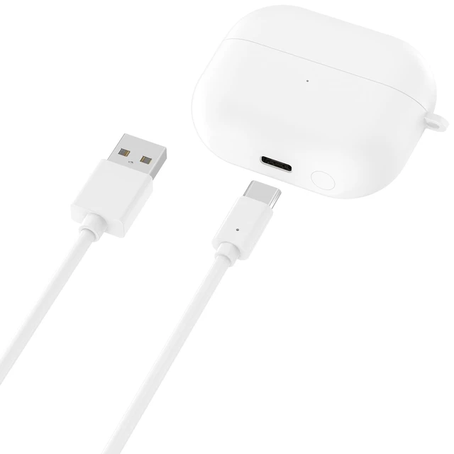 Alt view image 3 of 5 - Inended for Samsung Galaxy Buds 3 FE Charging Case R420,Replacement Charger Station with USB C Cable Wired Earbuds Charging Dock Cradle (White)