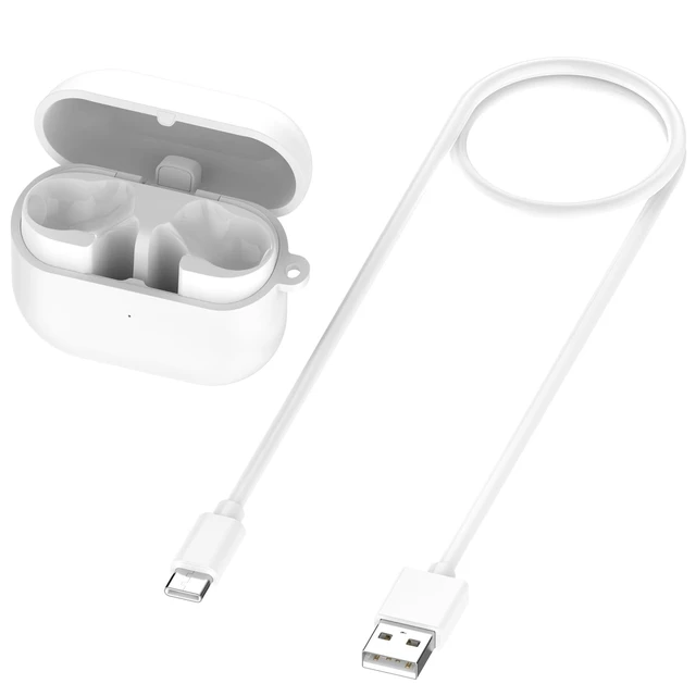 Alt view image 4 of 5 - Inended for Samsung Galaxy Buds 3 FE Charging Case R420,Replacement Charger Station with USB C Cable Wired Earbuds Charging Dock Cradle (White)