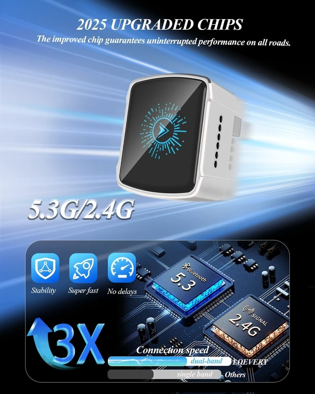Alt view image 4 of 5 - 2-in-1 Wireless CarPlay & Android Auto Adapter,2026 Upgrade Auto Adapter Instant Wired to Wireless Conversion, Plug & Play, Mini & Stable with USB-C/Type-C, Compatible with iOS 10+ & And