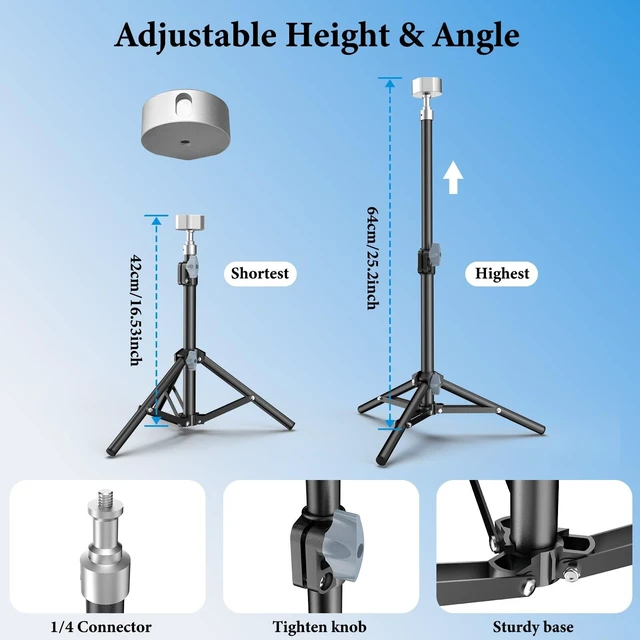 Alt view image 3 of 5 - Tripod Mount with Adapter for Starlink Mini, 2 Level Adjustable Height,45-Degree Angle,Compatible with Starlink Mounting Kit,Starlink Mini Mount Adapter with Sturdy& Stability for Outdoor Camping,RV