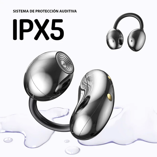 Alt view image 3 of 5 - Open-Ear Clip-On Earbuds Bluetooth 6.0 Wireless Headphones Open Ear Buds