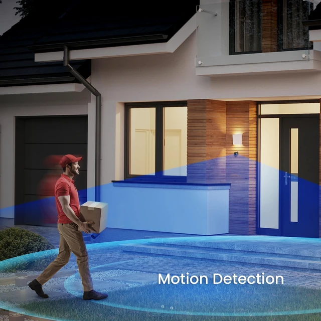 Alt view image 5 of 5 - Feit Electric Plug-in Outdoor Security Camera, 2K HD, Advance Motion Detection, 2.4GHz Wi-Fi, 30ft. Night Vision, 2-Way Audio, Micro SD Card Storage, AI-Powered Smart Alerts, Always-On Wired Power