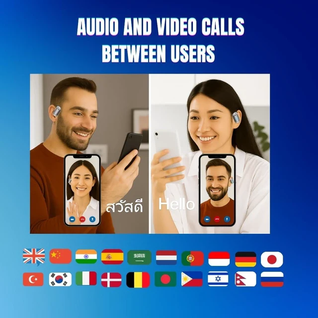 Alt view image 3 of 5 - GEOPNET AI Translation Earbuds Real-Time, MultiLenguage & Accents Earphones- Ideal for Business Travel - Audifonos Traductores Ingles espanol - AI- 144 Lenguages- Earbuds for iOS & Android