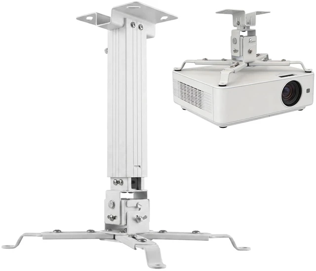 Main image of VICCGO Universal Large Projector Ceiling & Wall Mount Bracket, Fully Adjustable Tilt Swivel Rotation Projector Holder for Laser Projectors, Heavy Duty Mount with Built-in Cable Management Medium Size