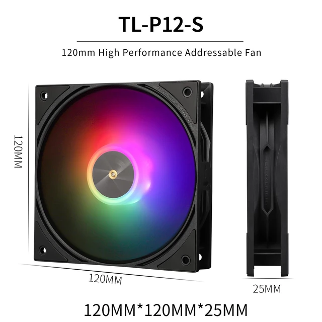 Alt view image 3 of 5 - Thermalright TR Assassin X 120R Digital ARGB Black CPU Cooler, 120mm PWM Quiet CPU Fan, AGHP 4th Technology, Support Intel lga1700/1851/1150/1151/1200,AMD:AM4/AM5