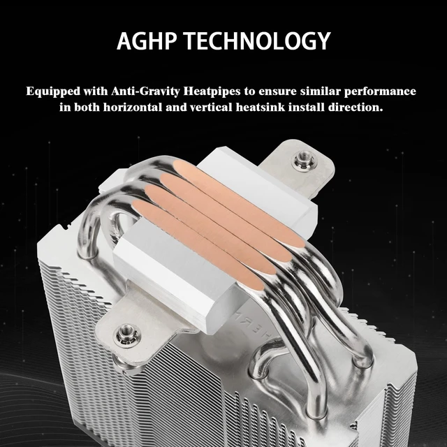 Alt view image 4 of 5 - Thermalright TR Assassin X 120R Digital ARGB Black CPU Cooler, 120mm PWM Quiet CPU Fan, AGHP 4th Technology, Support Intel lga1700/1851/1150/1151/1200,AMD:AM4/AM5