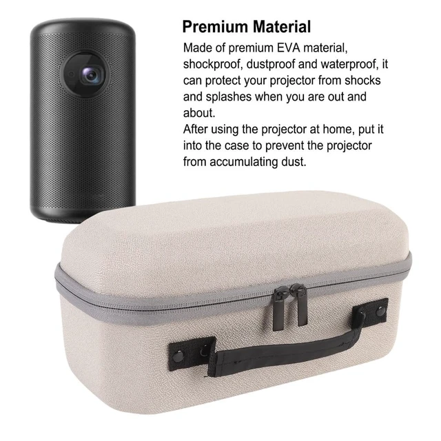 Alt view image 2 of 5 - Anu Limen Hard Case for Nebula Capsule 3 1080P Projector, EVA Nylon Shockproof Rainproof Travel Storage Bag,Compatible with HY300 for HY320 Projector