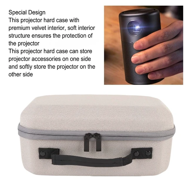 Alt view image 3 of 5 - Anu Limen Hard Case for Nebula Capsule 3 1080P Projector, EVA Nylon Shockproof Rainproof Travel Storage Bag,Compatible with HY300 for HY320 Projector
