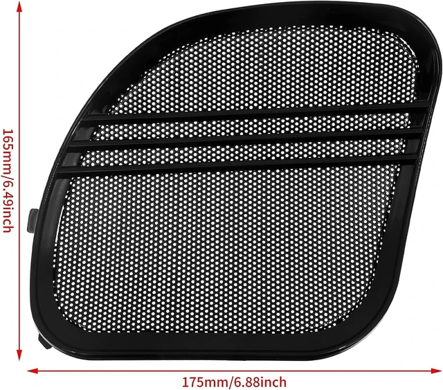 Alt view image 2 of 5 - BRZOXIN Motorcycle Front Speaker Grills Cover with Tri-Line Trim for Harley Road Glide CVO FLTRXS FLTRU FLTRX (2015 2016 2017 2018 2019 2020 2021 2022 2023) (Set of 2 Black)