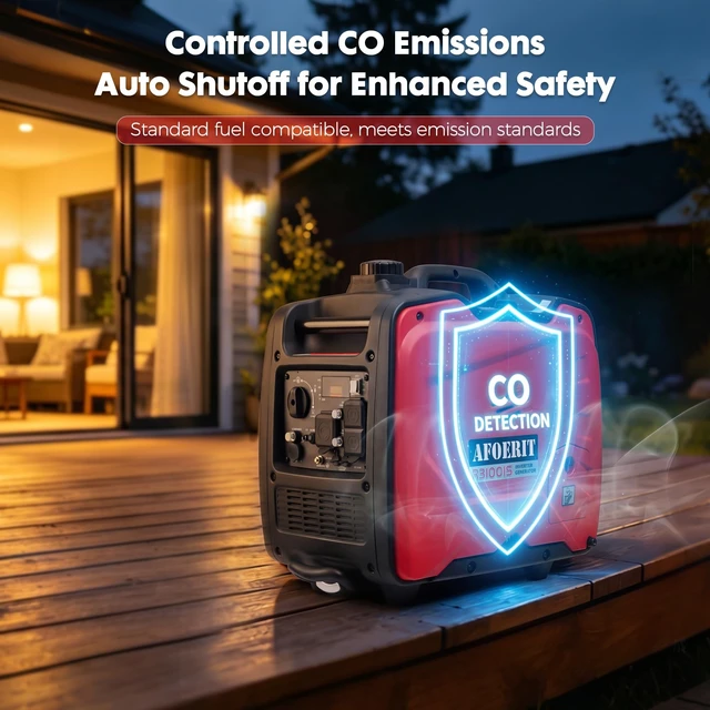 Alt view image 4 of 5 - 3500 Watt Generator Portable Inverter Power RV Camping CO Protect