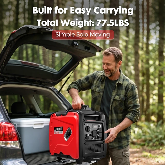 Alt view image 3 of 5 - 3500 Watt Generator Portable Inverter Power RV Camping CO Protect