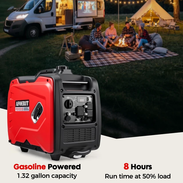 Alt view image 2 of 5 - 3500 Watt Generator Portable Inverter Power RV Camping CO Protect