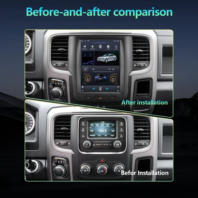 Alt view image 4 of 5 - 9.7-Inch Android 13 Car Stereo with WiFi GPS Navigation, 4 Core Radio Player, Touch Screen Audio System for Dodge RAM 2013-2018, Backup Camera, 2GB RAM 32GB Storage (A 4+64)
