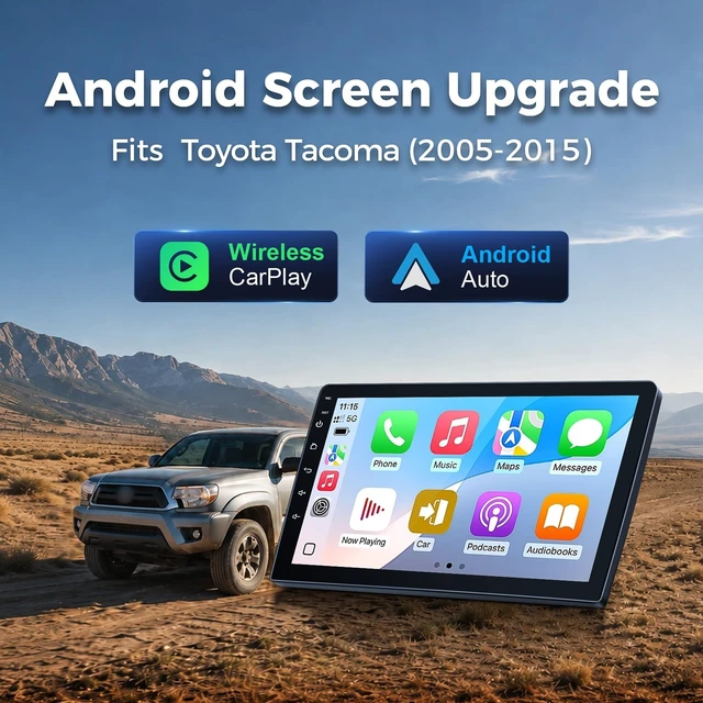 Alt view image 4 of 5 - Stweiavo 4+64GB Car Radio Stereo Carplay Screen for Toyota Tacoma 2005-2015