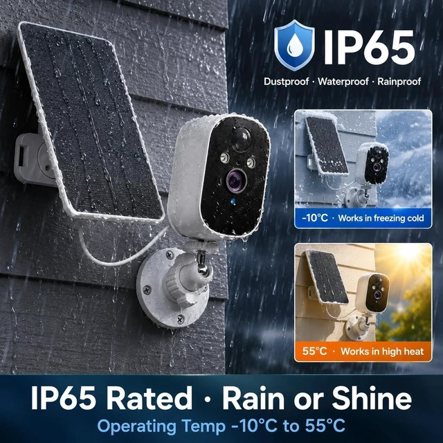 Alt view image 4 of 5 - XVIM 2K Solar Security Camera Outdoor Wireless, PIR Detection & 2-Way Audio