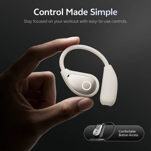 Alt view image 3 of 5 - HJSlucky 2026 Open Ear Earbuds, 70H Playtime, 14.2mm Dynamic Drivers, IPX6