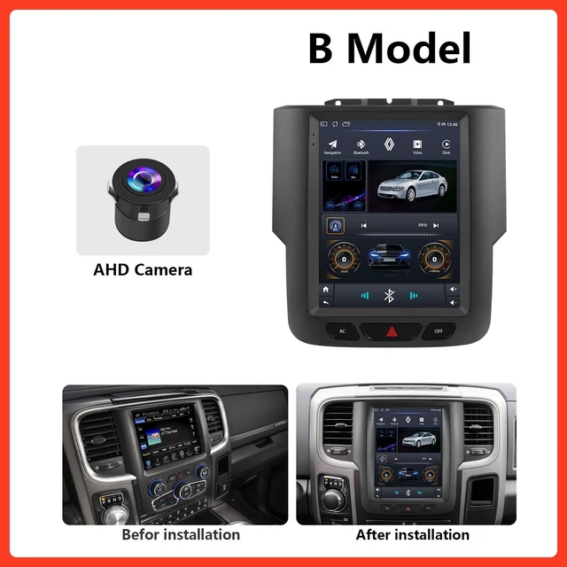 Alt view image 3 of 5 - 9.7-Inch Android 13 Car Stereo with WiFi GPS Navigation, 4 Core Radio Player, Touch Screen Audio System for Dodge RAM 2013-2018, Backup Camera, 2GB RAM 32GB Storage (B 2+32)