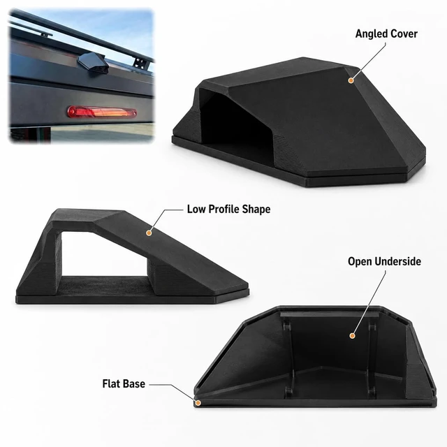 Alt view image 3 of 5 - Rear Camera Protective Cover Mount Compatible with WOLFBOX G900 G930 Black Camera Shield Fixing Base for Dash Cam Backup Camera Flat Surface Installation 1 Pack