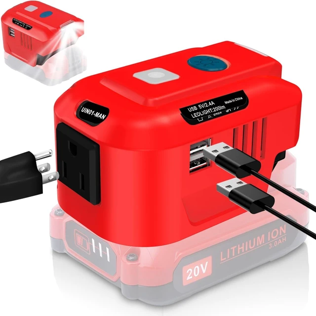 Main image of Power Inverter for Craftsman 20V Battery,for Craftsman 150W Portable Power Supply Inverter,DC 20V to AC 120V Power Inverter for Craftsman w/AC Outlet & LED Light (No Battery)