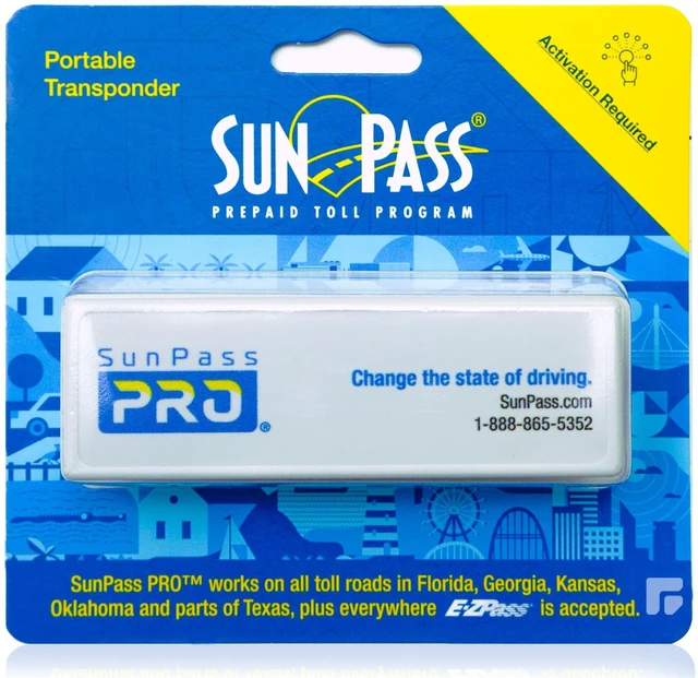 Main image of Sun Pass Pro Universal Toll Transponder Prepaid Electronic Pass for Florida & 21 Additional States (PRO)