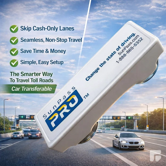 Alt view image 4 of 5 - Sun Pass Pro Universal Toll Transponder Prepaid Electronic Pass for Florida & 21 Additional States (PRO)